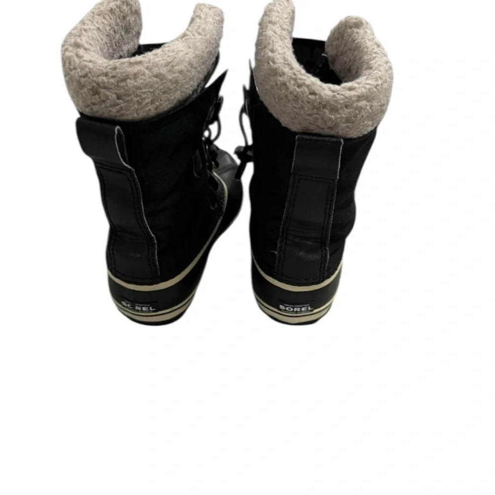 Sorel Black and Cream Kids Snow Boots Kids Size 2